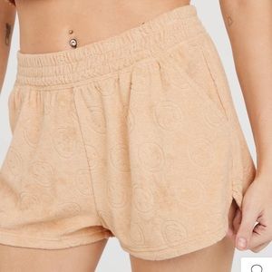 Aerie offline summer lights terry cloth smiley short and crop top